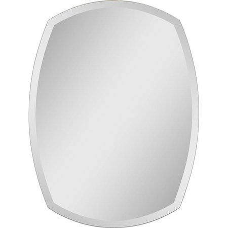 REN-WIL Ren-Wil MT950 32H x 24L x 1W Oval Frameless Mirror in All Glass MT950